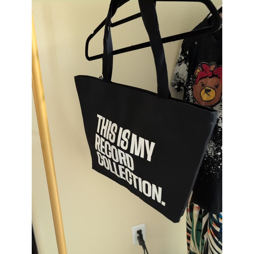 Rolling Stone Amplified "This Is My Record Collection" Black Canvas Tote RARE